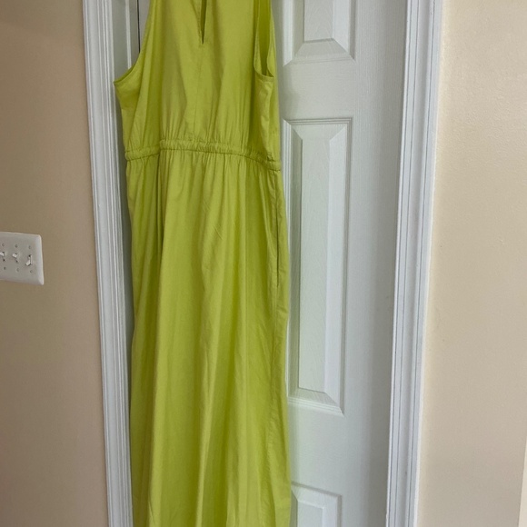 Loft Green (Chartreuse) Maxi Dress, Size Large - Picture 5 of 8